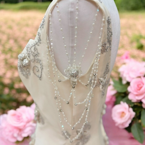 ST.Pucchi by Rani #9385 Bridal Ball Gown Wedding DRESS SZ 10 SiLk Ivory #5 - Picture 7 of 11